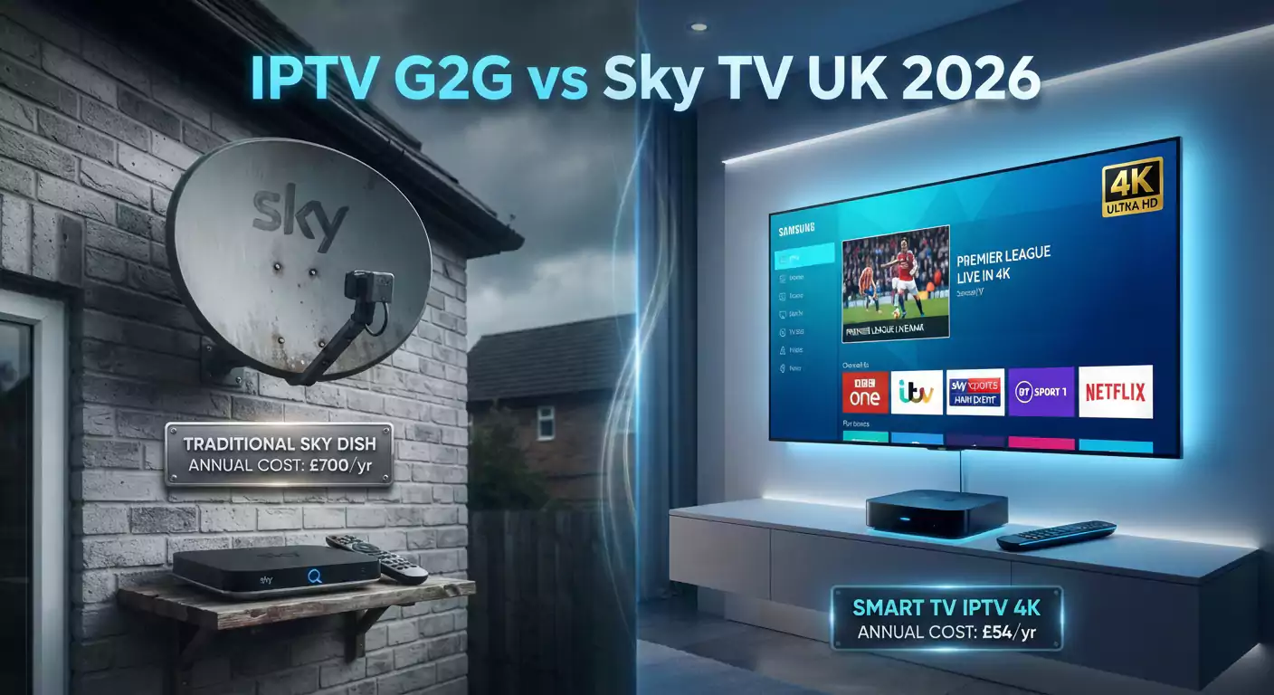 IPTV G2G vs Sky TV UK 2026 — Why Switch? | IPTV G2G 4K UK